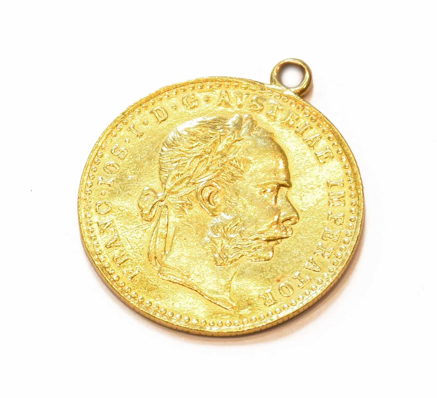 An Austria Franz Joseph I (1848-1916) restrike ducat 1915, mounted at 12 o'clock as a pendantGross