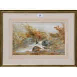 William Widgery (1826-1893)Figure fishing in a wooded landscapeSigned, watercolour, together with