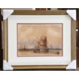 J Augustus Beck ; together with a water colour by John Barrie Haste, View on the Thames and and