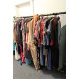 Assorted Mainly Ladies Clothing, circa 1940s and later, mainly ladies comprising day wear, evening