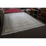 A Kilim of Anatolian Design, the field with large serreted leaves and flowerheads enclosed by