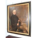 British School (late 19th century) Portrait of an elderly Gentleman in brown jacket seated