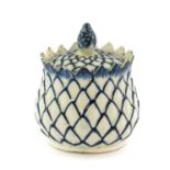 A Pearlware Artichoke Cup and Cover, circa 1800, naturalistically modelled and picked out in