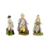 A Pair Höchst Damm Cream-Coloured Earthenware Figures of Children Dressed as a Sultan and Sultana,