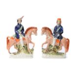 A Pair of Staffordshire Pottery Figures of Sir Colin Campbell and G Havelock, mid 19th century, each