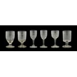 A Collection of Six Coal Mining Disaster Commemorative Drinking Glasses, late 19th and early 20th