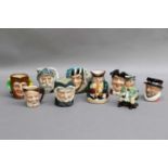 A Collection of Character Jugs, fifteen Royal Doulton examples, some Beswick and others (Qty on