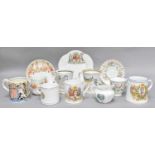 A Quantity of Royal Commemorative Mugs, including a Dame Laura Knight example, together with a set