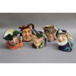 A Good Collection of Royal Doulton Character Jugs, including 'Monty', D6202, 'Merlin' D6529, 'Dick