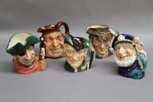 A Good Collection of Royal Doulton Character Jugs, including 'Monty', D6202, 'Merlin' D6529, 'Dick