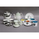 A Susie Cooper Part Coffee Set, together with two further part coffee sets of similar date (one