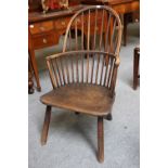 A Low Hoop Back Windsor Chair, 19th century