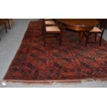 Ersari Carpet, the field with columns of elephant foot guls enclosed by borders of serrated