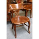 A 1920's Mahogany Open Armchair