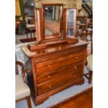 A Modern Willis & Gambier Dressing Table and Triptych Mirror, from the Louis Philippe Collection, in