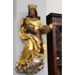 A Carved Giltwood Figure of Jesus Christ, 20th century, 97cm high