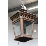 An Impressive Copper Lantern, approximately 85cm