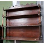 A Set of Regency Mahogany Wall Shelves, 97cm by 25cm by 89cm