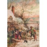 After Myles Birkett Foster (1825-1899)Cottage Scene Bears monogramme, watercolour, together with a