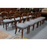 A Set of Twelve Victorian Mahogany Balloon Back Dining ChairsAll structurally sound and in