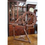 A 19th Century Oak Spinning Wheel