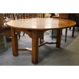 A Titchmarsh & Goodwin Style Oak Dining Table, 180cm by 153cm by 75cm