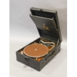 An HMV Model 101B Portable Gramophone