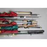 A Collection of Five Abu Sea And Spinning Rods