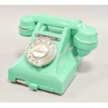 A Rare Green Bakelite Post-War Type 312 GPO Telephone,
