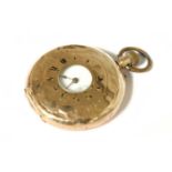 A 14k Gold Half Hunter Pocket Watch