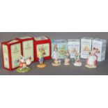 Eighteen figures, Beatrix Potter and Bunnykins, including Royal Doulton and Royal Albert, some boxed