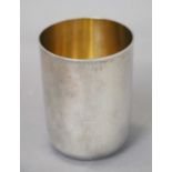 A Victorian Silver Beaker, by Walter and John Barnard, London 1880, slightly tapering cylindrical,