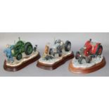 Border Fine Arts Tractor Models, comprising: 'Kick Start' (David Brown Cropmaster Tractor, Farmer