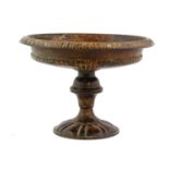 A Bronze Tazza, in Renaissance style, of campana form with gadrooned rim, knopped stem and fluted