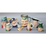 Collection of Character Jugs, to include Royal Doulton, Sandland ware (two trays)