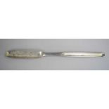 A George I Silver Marrow-Scoop, Maker's Mark Rubbed, W?, London, Possibly 1722, of typical form, the