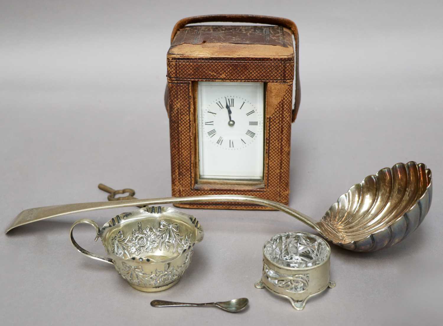 A Collection of Assorted Silver, comprising a George III silver soup-ladle, London, 1813, Old
