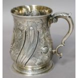 A George II Silver Mug, by Thomas Whipham and Charles Wright, London 1757, baluster and on spreading