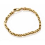 A 9 Carat Gold Fancy Link Bracelet, length 19.2cmGross weight 13.4 grams.