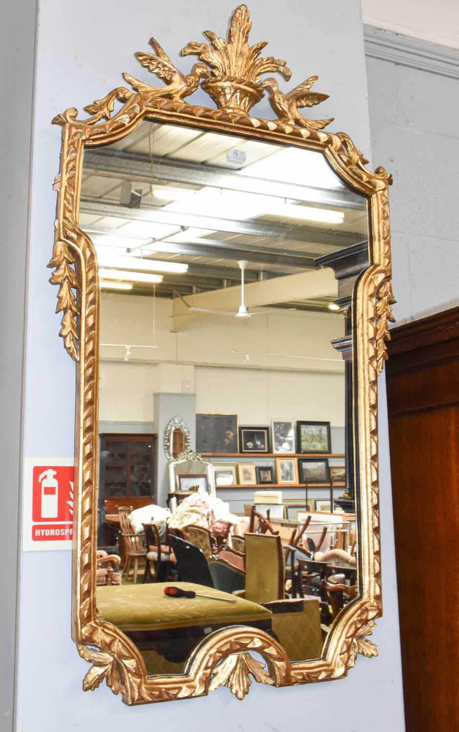 A 19th Century Gilt and Gesso Overmantel Mirror, in the Chippendale style, 115cm by 98cm; together - Bild 2 aus 2