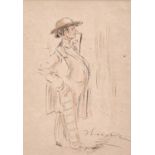John Leech (1817-1864)"A Gentleman of Leisure"Signed, ink drawing, 19cm by 13.5cmProvenance: Appleby