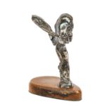 A 1920's/30's Rolls Royce Mascot, in the form of the Spirit of Ecstasy, signed C Sykes, the base