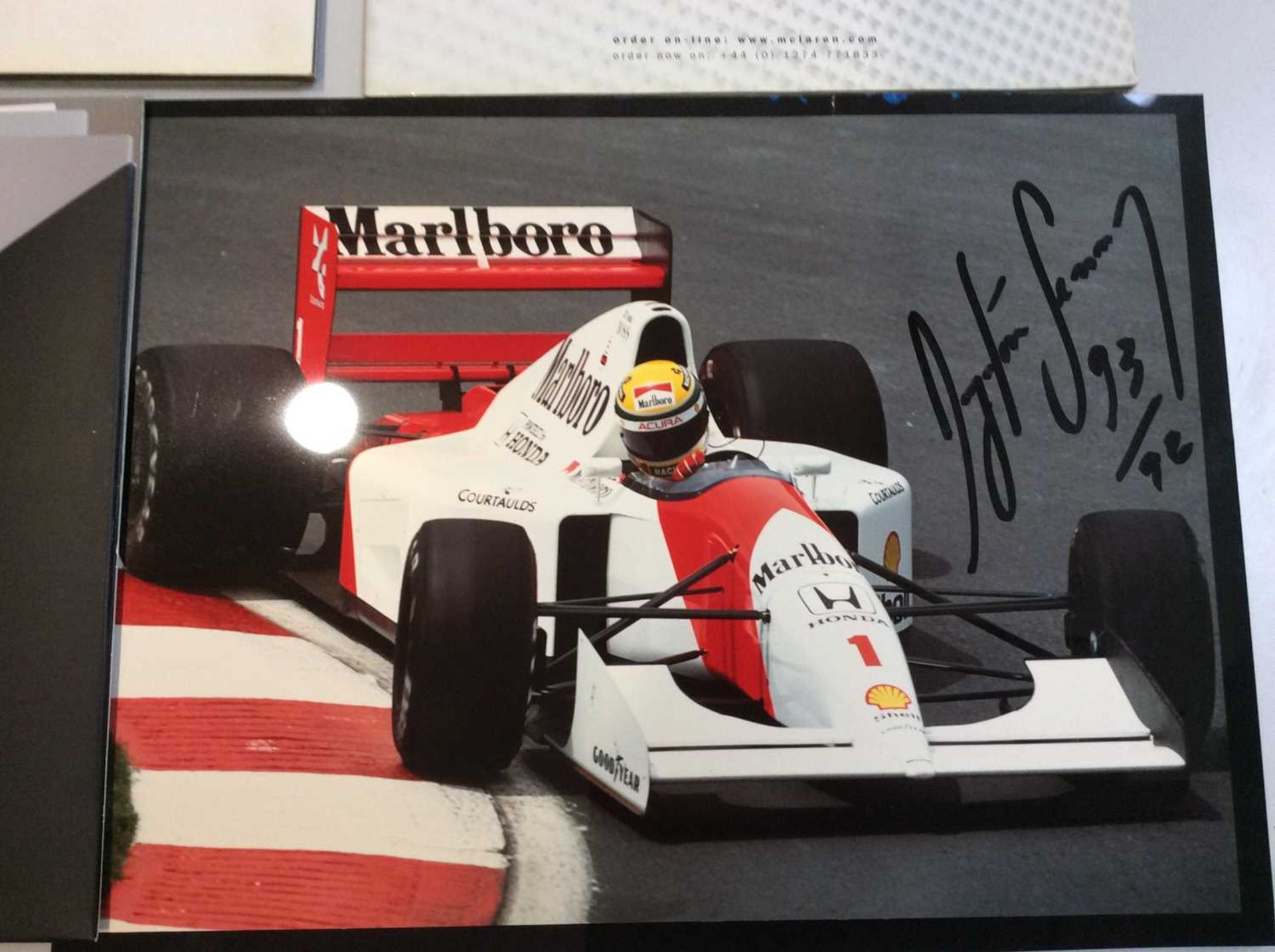 McLaren Memorabilia, including Ayrton Senna signed photograph dated '93; together with two other - Image 3 of 6