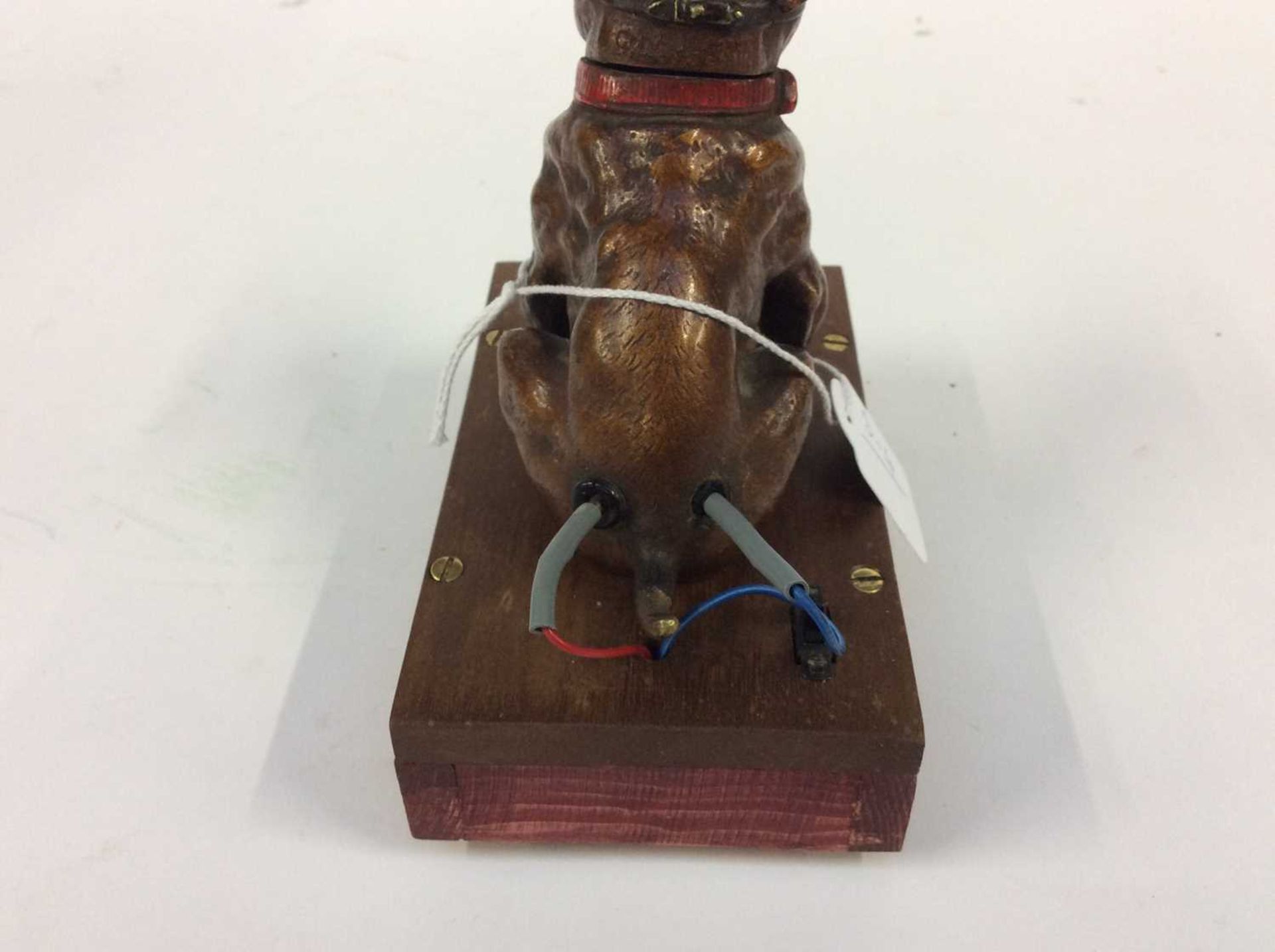 Carl Kauba (Austrian): A Rare Bronze Illuminated Bull Dog Car Mascot, pre 1920's, signed C Kauba - Image 2 of 4