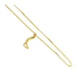 An 18 Carat Gold Flat Curb Link Necklace, length 46cmGross weight 4.8 grams.