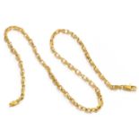 A 9 Carat Gold Fancy Link Chain, length 42cmGross weight 14.0 grams.