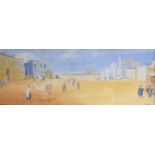 J*Taylor (20th century) Middle eastern scene Signed, Gouache, 25.5cm by 72cm