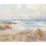 Edmund Gouldsmith (1852-1932)"Croyde Bay, Devon"Signed and dated 1920, watercolour, 41cm by 51cm