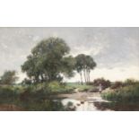 John Finnie (1829-1907)"The Brook"Oil on canvas, 37cm by 60cm RA exhibit 1888 as 'The Brook'