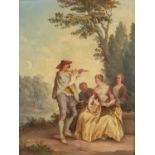 Circle of Jean-Frederick Schall (1752-1825) FrenchFête champêtreOil on panel, 29cm by 21.5cm Very